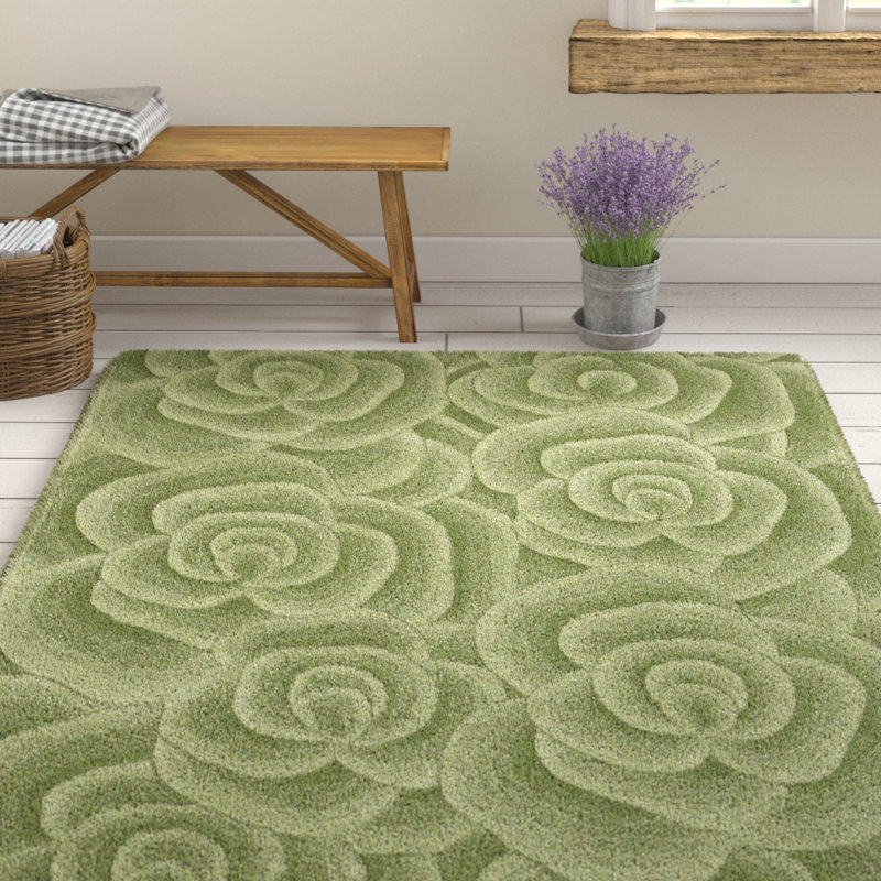 Charlton Home Travis HandTufted Green Area Rug & Reviews Wayfair.co.uk